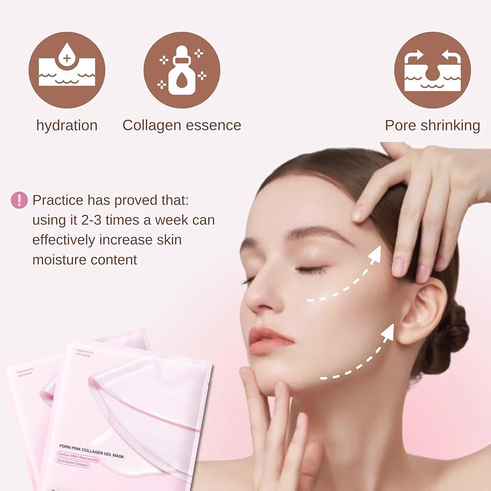 Pink PDRN Collagen Glow Gel Mask (4-Pack)