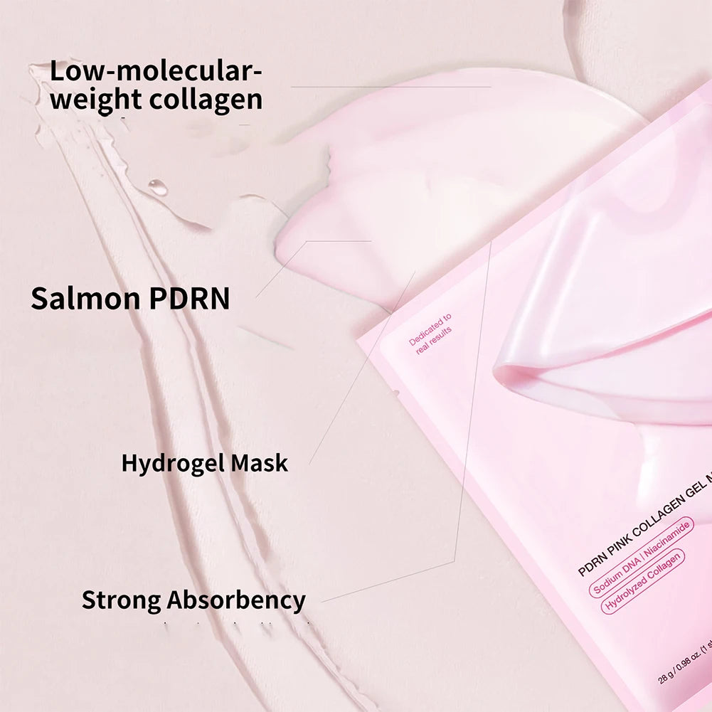 Pink PDRN Collagen Glow Gel Mask (4-Pack)